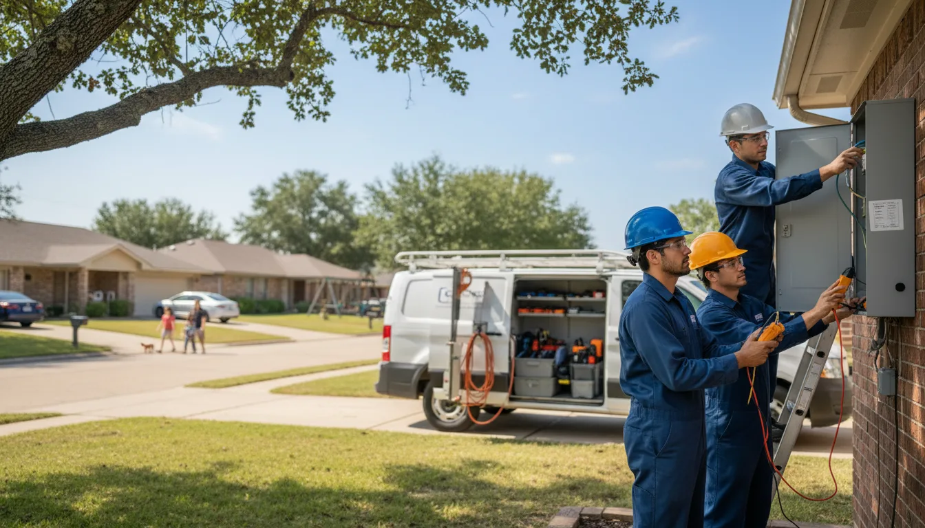 Certified electrician providing emergency electrical services in Calera, OK